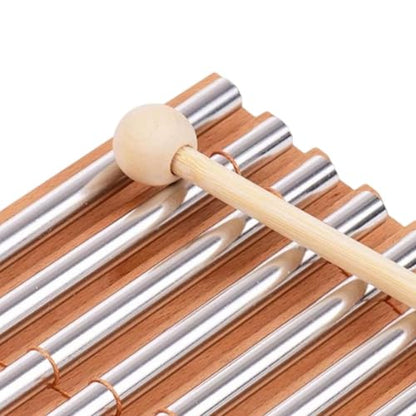 Colaxi Meditation Chime Wooden Chimes Bath Instrument Musical Instruments Wind Chimes with Mallet for Classroom Teachers Office Home, 7 Tone