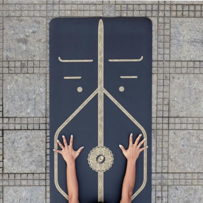 Liforme Printed Yoga Mat Collection - Free Yoga Bag Included - Patented Alignment System, Warrior-like Grip, Non-Slip, Eco-friendly, Sweat-resistant, Long, Wide and Thick for Comfort