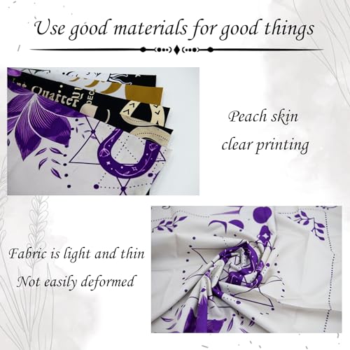 Knana Tarot Altar Cloth Silk Mat for Reading - Witchcraft Accessories with Tarot Card Bag (Purple Snake) - color: Purple Snake