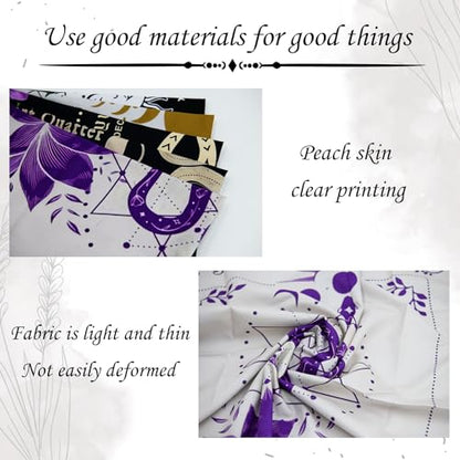 Knana Tarot Altar Cloth Silk Mat for Reading - Witchcraft Accessories with Tarot Card Bag (Purple Snake) - color: Purple Snake