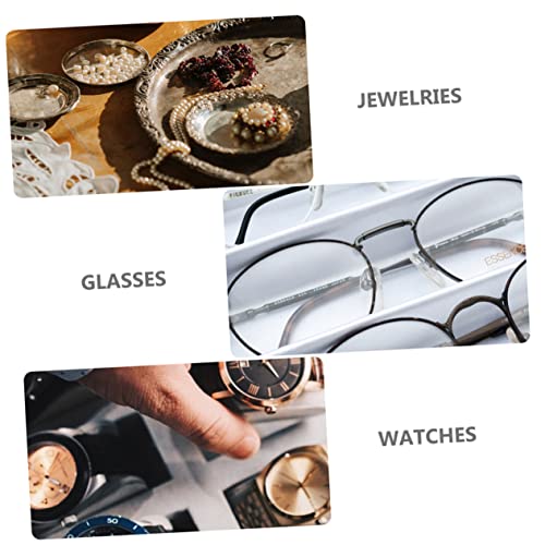 Zerodeko 2pcs Box Storage Box with Lid Easy Open Keepsake Organizer for Jewelry Crafts and Glasses Compact Design for Dresser Bedside present for Birthdays and Anniversaries