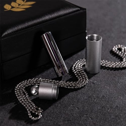 528 Hz Meditation Necklace Breathing Frequency Sound Healing Device by Adjusting The Breathing for Anxiety & Stress Relief Mindfulness (Silver) - color: Silver