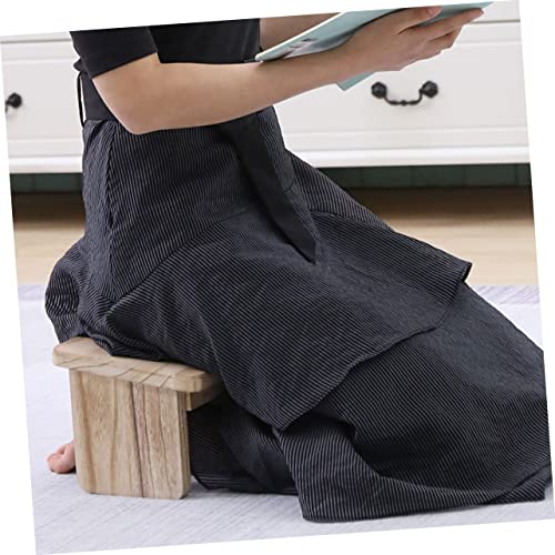 KOMBIUDA Wooden Kneeling Meditation Stool Portable Folding Zen Stool for Comfortable Sitting Non Slip Design for Meditation Classes Parks and Travel