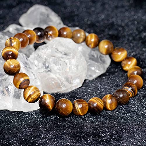 8mm Natural Gemstone Stretch Bracelet, Handmade Unisex Crystal Bracelets for Meditation, Yoga, Spiritual Healing & Positive Energy