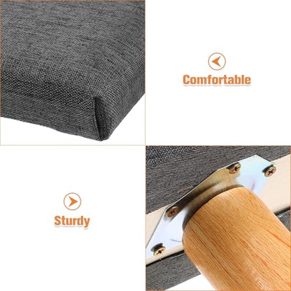 Portable Stool with Cushion Height Adaptable Bench for Adults Balance Seat for Prayer and Floor Sitting Support in Grey