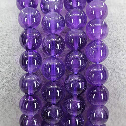 Keleny Gem Semi Precious Gemstones 8mm Natural Quartzite Stone Round Beads Rock Crystal Jasper Stretch Bracelet 7 Inch Unisex - color: 8mm Purple Lavender A Grade Amethyst