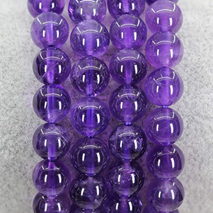 Keleny Gem Semi Precious Gemstones 8mm Natural Quartzite Stone Round Beads Rock Crystal Jasper Stretch Bracelet 7 Inch Unisex - color: 8mm Purple Lavender A Grade Amethyst