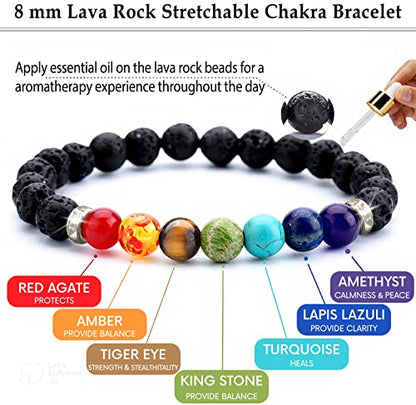 7 Chakra Necklace and Bracelet Set for women & men Orgone Healing Pendant with Adjustable Cord – Chakra Necklace and bracelet jewelry set for spiritual healing | Healing Crystal Mothers Day Gift