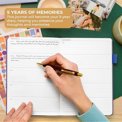 Clever Fox One Line A Day Journal – 5-Year Memory Notebook – Daily Time Capsule Diary for Women & Men –Five-Year Day-by-Day Planner (Lavender) - color: Lavender