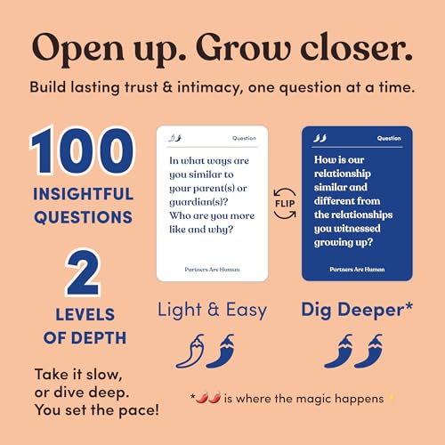 Partners are Human | 140 Conversation Cards to Help Deepen Romantic Relationships | Card Game for Bonding & Communication | Therapy for Adults - style: Partners Are Human