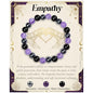 Bivei Protection Bracelet, Strength Crystal Healing Bracelet 8MM - Spiritual Stretch Beaded Jewelry for Women Men Gift - color: Empathy