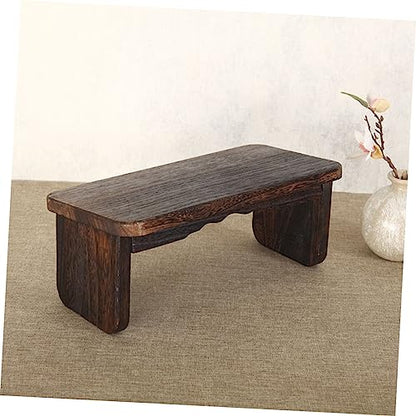 Happyyami Folding Meditation Stool Portable Wooden Kneeling Bench for Comfortable Meditation Prayer Lightweight Design Natural Texture for Home Outdoor Use