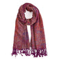 Paisley Pashmina Rave Shawl Scarf-Women's Reversible Ethnic Jacquard Pashmina Wraps for Travel - color: A#. Red Purple