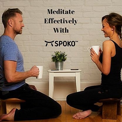 SPOKO Meditation Bench Chair, Travel Version, The Original Posture Certified Wood Kneeling Stool, Best Ergonomic Wooden Chair, Perfect Seat for Yoga, Prayer, Seiza