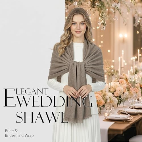 Shawl Wraps for Women Pashmina Shawls and Wraps for Evening Dresses Large Soft Scarf Winter Scarf Wedding Shawl… - color: Khaki