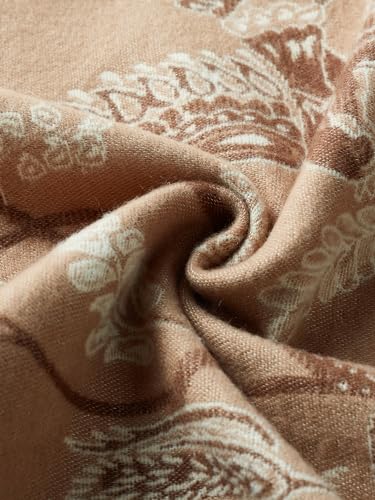 Women's Reversible Pashmina Shawl Wrap for Women Big Scarf Holiday Gifts - color: 06-brown