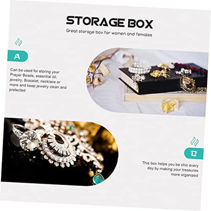 Retro Wooden Square Storage Box Delicate Jewelry Organizer Solid Sundries Storage for Living Room Bedroom Office Chic Design for Small Items