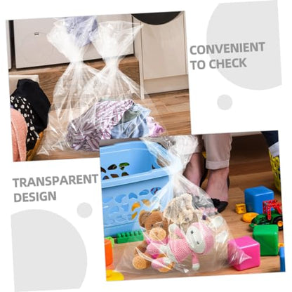 Alipis 4pcs Extra Large Transparent Pe Storage Bags for Luggage and Furniture Tear-Resistant Covers for Clothing Bedding and Toys Moving and Organization