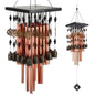 Wind Chimes for Outside, 30" Memorial Wind Chimes with 28 Pieces Tubes and 16 Copper Bell for Garden, Patio,Window Hanging Decoration, Bronze Memorial Sympathy Gifts for Mom