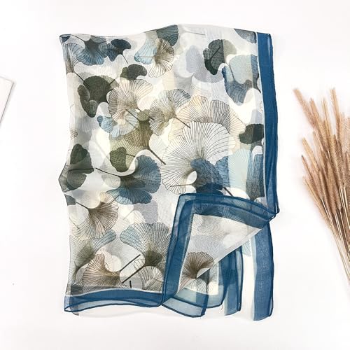 Pokeedioty Scarfs for Women Lightweight Fashion Scarves Elegant Floral Pattern Sheer Scarfs Sunscreen Shawls Wraps - color: P 0137