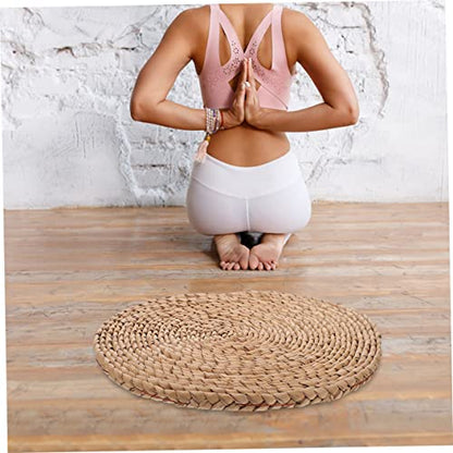 Thickened Woven Yoga Meditation Cushion Floor Pad for Outdoor Picnic Home Use Natural Material Thick Sitting Mat