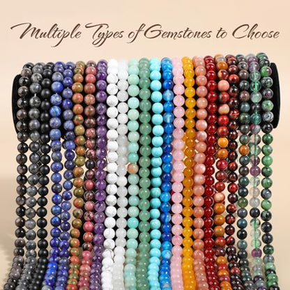 AD Beads 8mm Natural Round Loose Beads 110 Pieces, for Making 108 Mala Prayer Beads Necklace, Bracelet & Yoga Meditation, Jewelry Design （Blue Turquoise） - color: Blue Turquoise, size: 8mm-110pcs