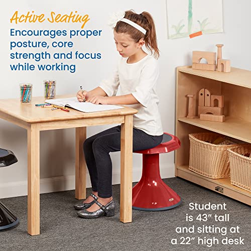 ECR4Kids ACE Active Core Engagement Wobble Stool, 15-Inch Seat Height, Flexible Seating, Red - color: Red