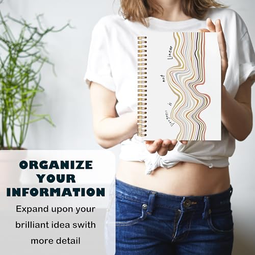 BearCake Positive Affirmations Gifts, Inspirational Motivational Notebook Journal Inspirational Gifts for Women,Progress is not Linear Hardcover Spiral Notebook 5.5x8.3 - color: physiotherapy-linear