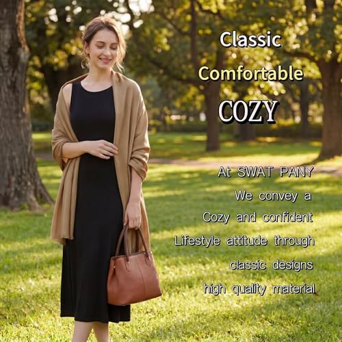 Pashmina shawls and wraps for Evening Dresses Scarf for Women Winter Shawl Wraps for Women Weedings - color: Camel-8