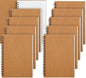 10 Pack Spiral Notebooks Blank, A5 Softcover Cover Unlined Notebook for Writing Drawing Sketch, Blank Journal with 50 Sheets 100 Pages, 8.3 x 5.8 Inch(Brown)