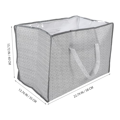 Mobestech Multi Functional Storage Bag for Home Large Non Woven Organizer for Clothes Quilts and Pillows Versatile Folding Design for Closet Travel Luggage Pouch