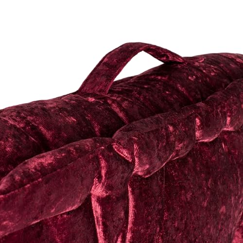 SAFAVIEH Home Collection Belia Burgundy 18-inch Square Floor Pillow with Insert - color: Burgundy, size: 18 x 18-Inch