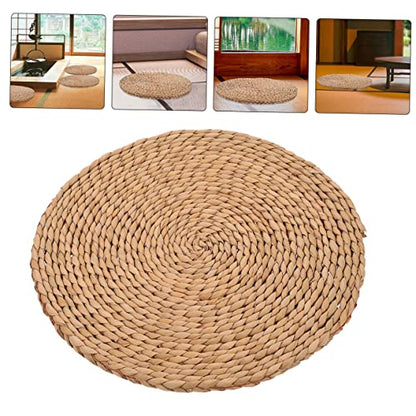 Cabilock Front Door Woven Mat Thick Decorative Meditation Cushion for Indoor Seating Natural Straw Yoga Floor Pad for Meditation and Relaxation