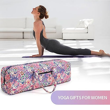 | Yoga Mat Bag | Large Yoga Mat Carrier with Wet Pocket | Yoga Gifts | Gym Tote Bag for Women - color: Pink