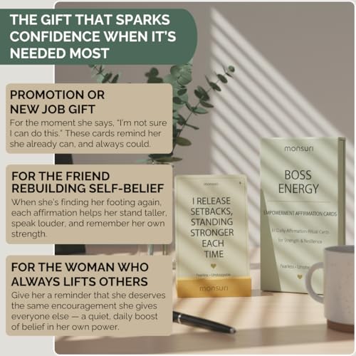 Empowerment Positive Affirmation Cards for Women - 31 Daily Affirmation Cards for Adults with Mindful Empowering Rituals for Confidence, Self-Doubt & Courage - Self Care Womens Birthday Gifts Unique - style: Empowerment Affirmation Cards