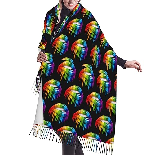 Supdreamc Cashmere Feel Scarf Soft Women Warm Cozy Scarves Multiple Colors - color: Picture (134)