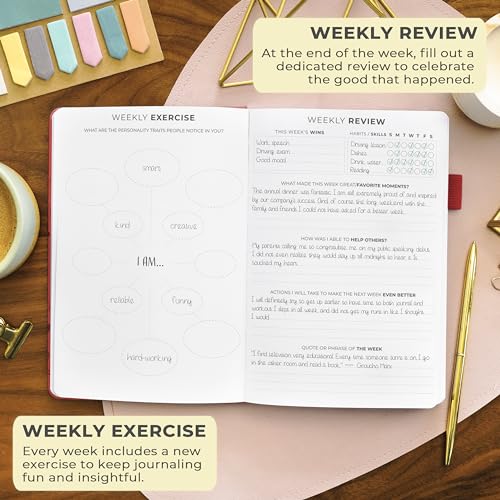 Clever Fox Gratitude Journal – Happiness, Positivity & Affirmation Daily Journal – Inspirational Daily Notebook – 3 Months, A5 (Red) - color: Red, size: A5 (5.8″ x 8.3″)