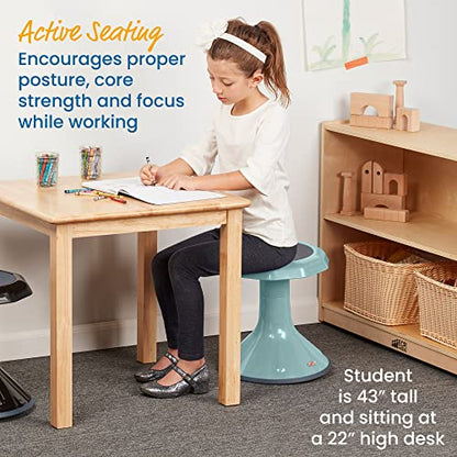 ECR4Kids ACE Active Core Engagement Wobble Stool, 15-Inch Seat Height, Flexible Seating, Seafoam - color: Seafoam