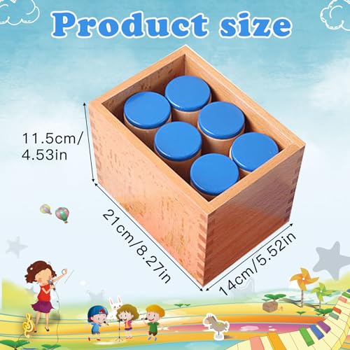 Montessori Sensorial Auditory Material - Sound Cylinders Sound Boxes Kids Educational Toys for Todder