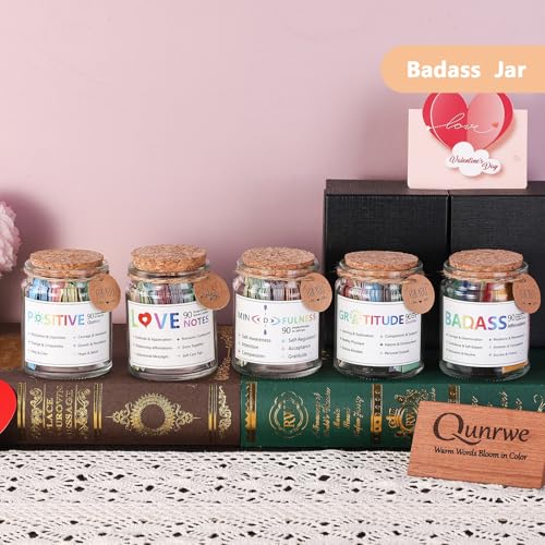 Funny Affirmation Cards for Women,Daily Positive Affirmation Jar,Graduation Birthday Friendship Friend Gifts,Self-Affirmation Inspirational Motivational Gifts for Women Men Teen Coworker Boss - style: Badass