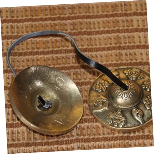 BESTonZON 1pair Tingsha Cymbals for Meditation and Sound Healing Nepalese Percussion Instrument Compact Design for Yoga and Mindfulness Practice Traditional Tingsha Bells