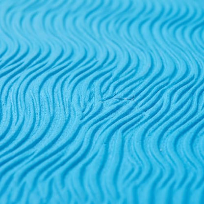 TPE Yoga Mat with Hanging Holes, Wall Mount Workout Mat, Shock Absorbent Fitness Pad for Home Gym, Pilates & Meditation - color: blue foldable