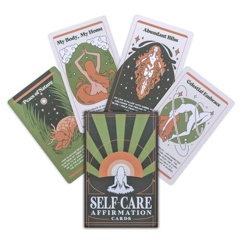 PURPLE CANYON Self Care Affirmation Cards | Positive Affirmations Cards for Mindfulness and Meditation | Motivational Gifts for Women and Men | 52 Card Deck for Encouragement - style: Self-Care Affirmation Cards