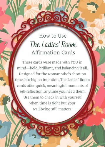 The Ladies' Room Affirmation Cards – 42 Empowering Cards for Women | Daily Self-Care, Mirror Moments & Mindfulness Prompts