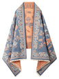 Women's Reversible Pashmina Shawl Wrap for Women Big Scarf Holiday Gifts - color: Blue-orange