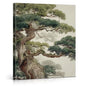 Ancient Pine Tree Wall Art Decor Japanese Nature Poster Painting Zen Botanical Wall Decor for Home Bedroom Living Room 8x10 Inch Canvas Framed
