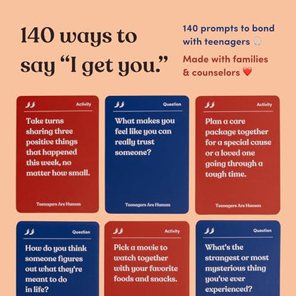 Teenagers are Human 140 Conversation Cards to Help You Get to Know Teenagers, Card Game for High Schoolers, Designed by Experts for Grades 9 to 12, Ages 14 to 17+ - style: Teenagers Are Human