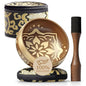 Silent Mind Tibetan Singing Bowl Set – Easy to Play & Beginner Friendly Meditation Bowl with Cushion, Mallet & Case | Stress Relief & Mindfulness | Gift-Ready - color: Matte Gold, size: With Case