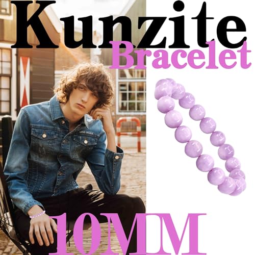 Single-pack of pure gemstone bracelets… - color: Kunzite-9MM