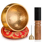 Tibetan Singing Bowls – Hand-Hammered in Nepal, Authentic Meditation Sound Bowls for Yoga, Chakra Healing, Mindfulness & Spiritual Self-Care Gifts for Women - color: Black